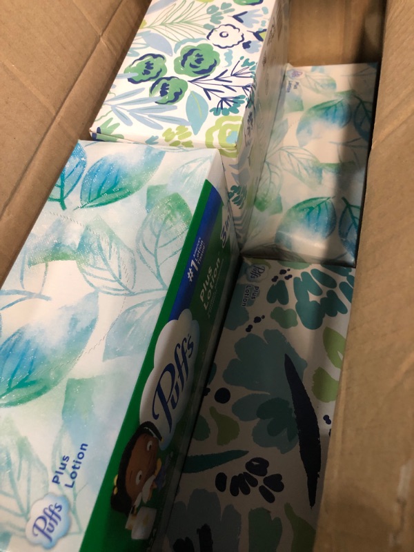 View 2 of ***missing 2***Puffs Facial Tissues Plus Lotion, 8 Boxes, 124 Tissues/Box