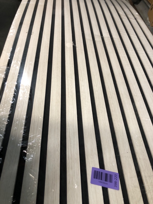 View 2 of ***missing 1 panel***Olanglab Wood Slat Wall Panels 4 Pack, Acoustic Wall Panels, 47.24'' x 23.62" Each 3D Wall Panels for Interior Wall Decor (White)