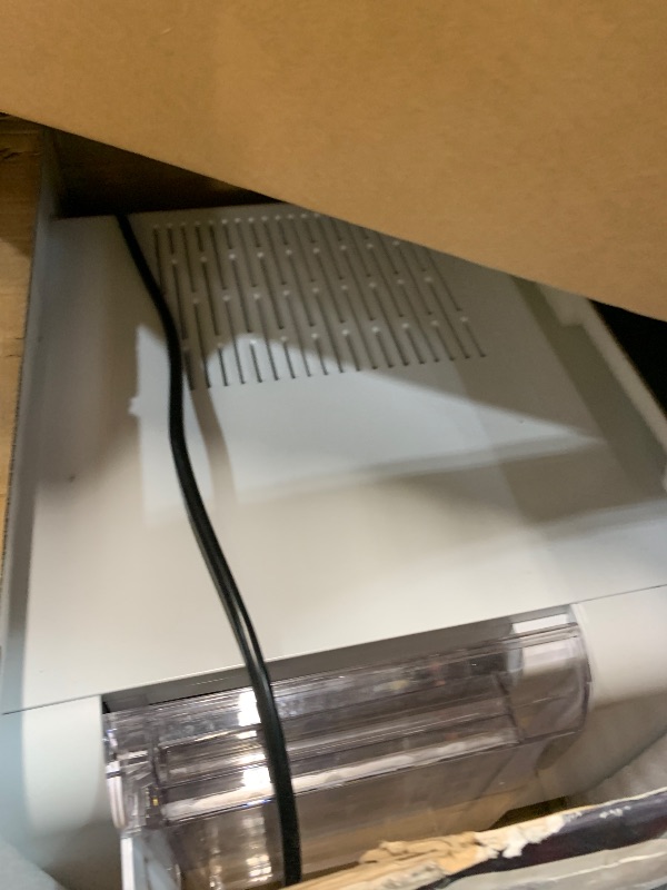 View 3 of *****MINOR DAMAGE ON SIDE***
**USED**
GE Profile Opal 2.0 Ultra Nugget Ice Maker with Scale Inhibiting Filter, Scoop Included, 38 lbs in 24 Hours, Pellet Ice Machine with WiFi & Smart Connected, Stone White
