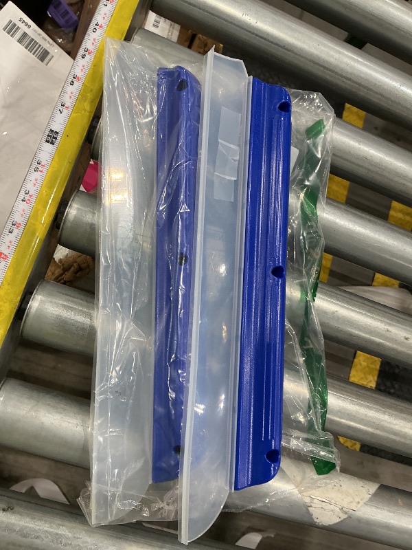View 2 of 12 Inch Car Squeegee - Super Flexible T-Bar Silicone Water Blade set of 2