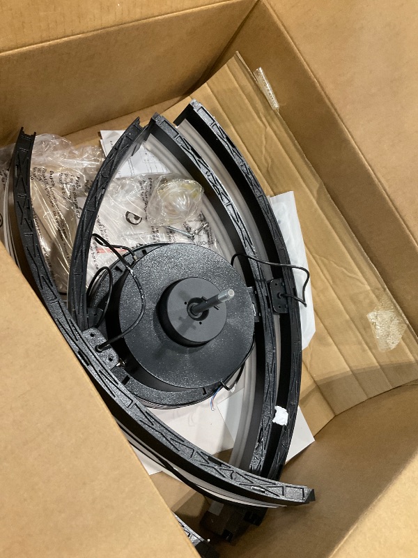 View 2 of **View Clerk Notes**addlon 24" Low Profile Fandelier Ceiling Fans with Lights and Remote, Black