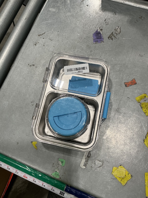 View 2 of [SILICONE AROUND LID IS MISSING] HOMEKOL Stainless Steel Lunch Box for Kids with Thermo