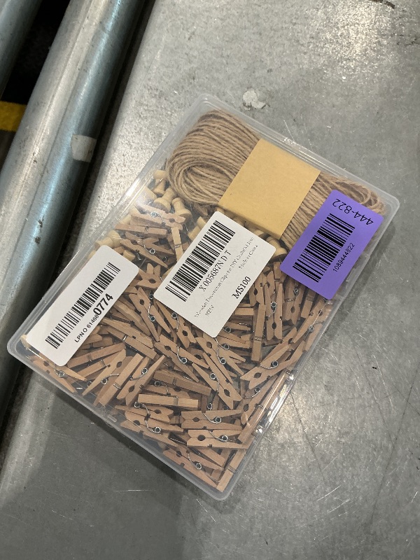 View 2 of 100 Pcs Mini Clothespins for Photo Hanging Display, Photo String Wall Decor