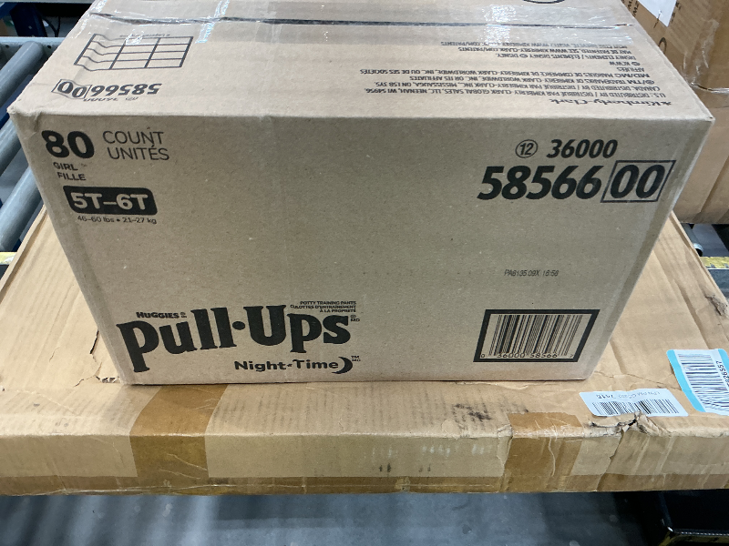 View 2 of Pull-Ups Girls' Night-Time Potty Training Pants, Size 5T-6T, 80 Count