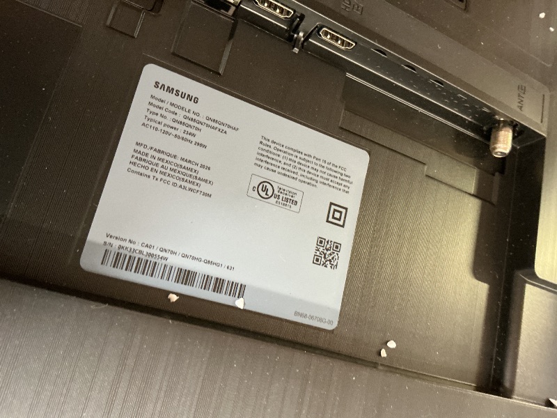 Photo 1 of Samsung 85-Inch QLED 4K Smart TV