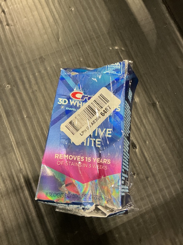 Photo 1 of Crest 3DWhitestrips Sensitive White At-Home Teeth Whitening Kit, 18 Treatments, Gently Removes 15 Years of Stains