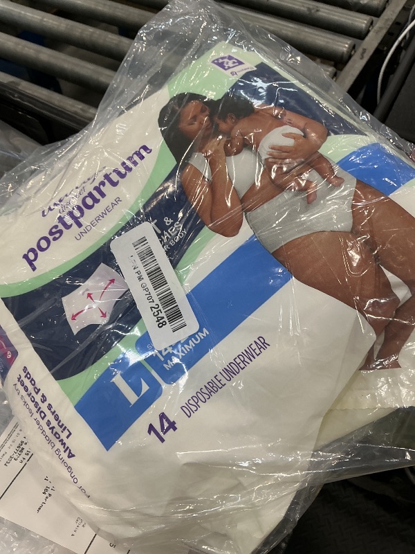 Photo 1 of Always Discreet Postpartum Incontinence Underwear, Large, Maximum Protection