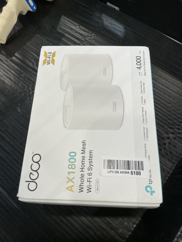 Photo 1 of TP-Link Deco X20 WiFi 6 Mesh WiFi System, Deco X20 2-Pack