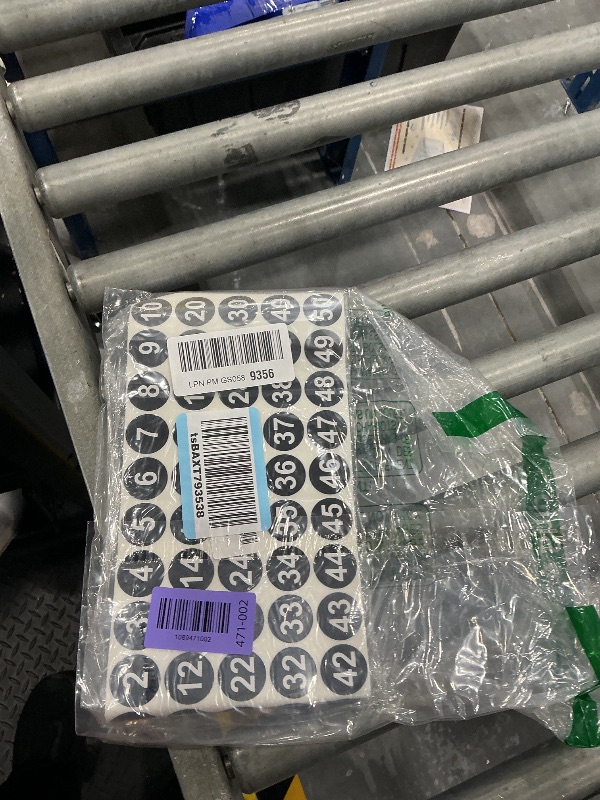 Photo 1 of 400 Pcs 1 Inch Consecutive Number Stickers,1-100 Round Labels Vinyl Self-Adhesive Numbered Stickers for Office Classroom Inventory Storage (Black, 1 Inch)
