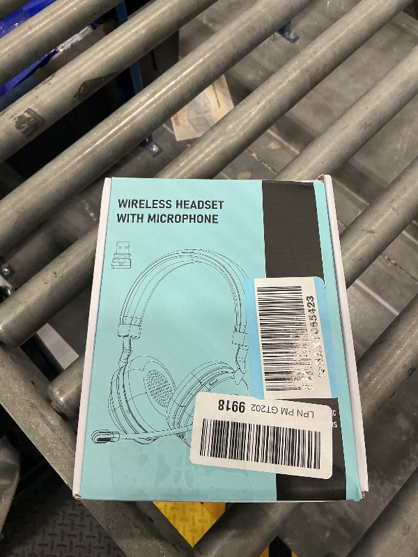 Photo 1 of Wireless Headset with Mic for Work, Wireless Headset with Noise Cancelling Mic & USB Dongle for Meeting, V5.3 Bluetooth Headphones with Mic Mute for Work/Teams/Computer/Phone/Office/Home/Call Center