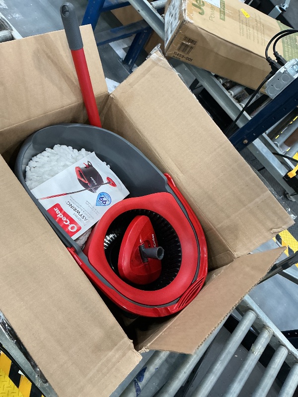 Photo 1 of O-Cedar EasyWring Microfiber Spin Mop & Bucket System with 2 Extra Refills