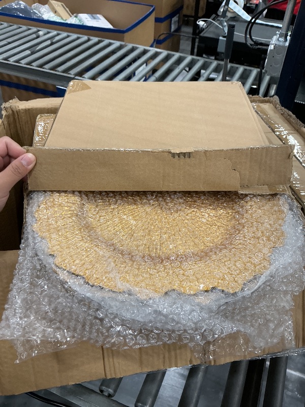 Photo 1 of Tomeurperf Gold Charger Plates Bulk - 100 Pcs, 13"