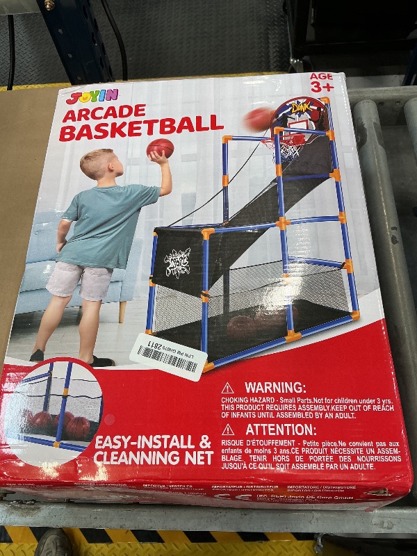 Photo 1 of JOYIN Arcade Basketball Game Set with 4 Balls and Hoop