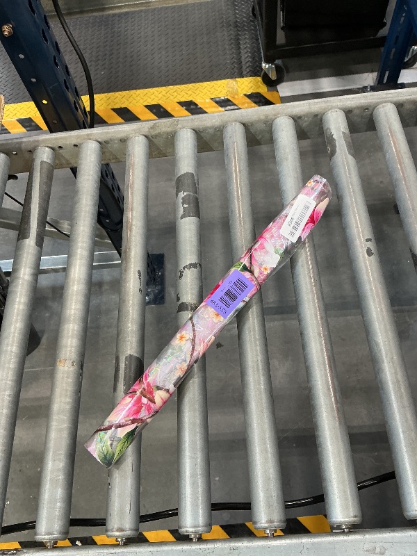 Photo 1 of Runtoo Magnolia Flower Window Film - Pink Stained Glass Static Cling