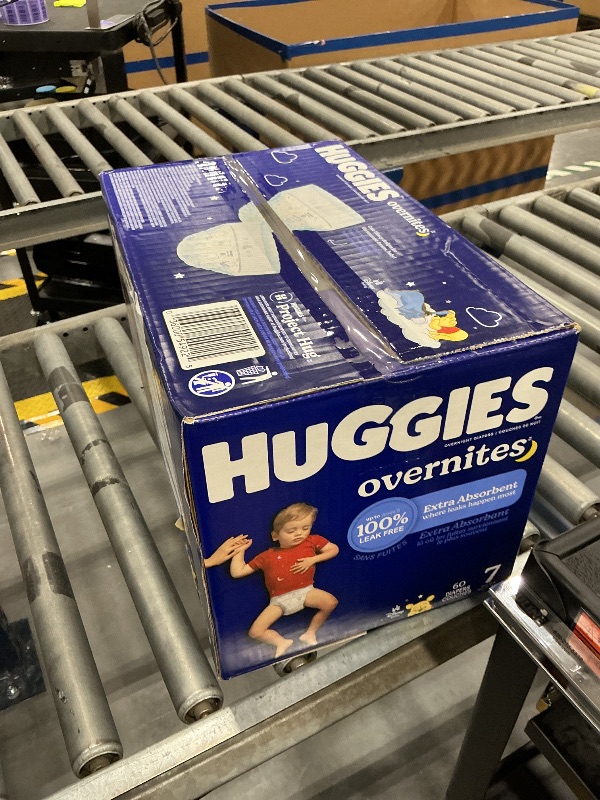 Photo 1 of Huggies Overnites Diapers Size 7, 60 Count