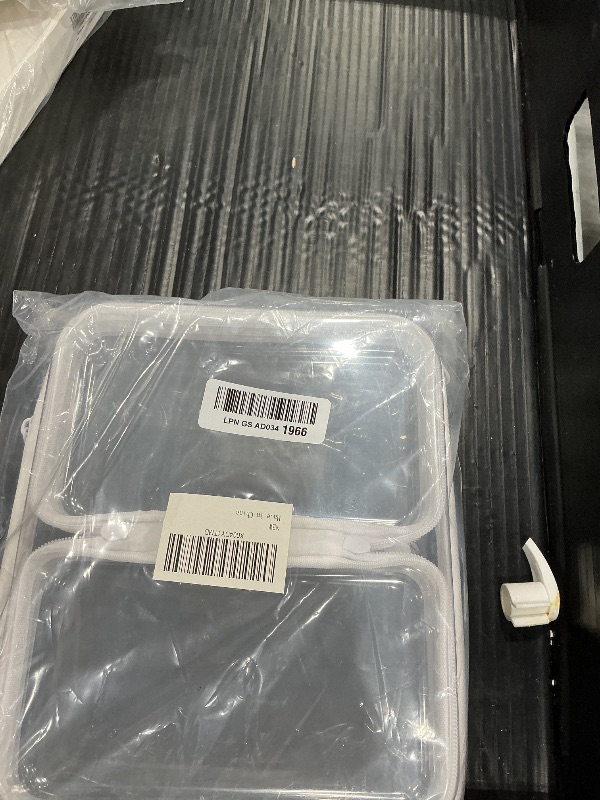 Photo 1 of WELPIRT 4 pcs Clear Zipper Pouches,Hard Shell Zipper Case