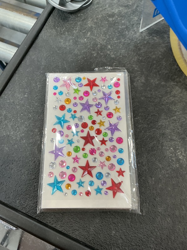 Photo 1 of Gem Stickers Rhinestones for Crafts Scrapbook Supplies, Sparkling Cute Star Heart Round Small Stickers, Glitter Jewels Bedazzling Sticker Makeup, Diamond Art Kit DIY Decoration