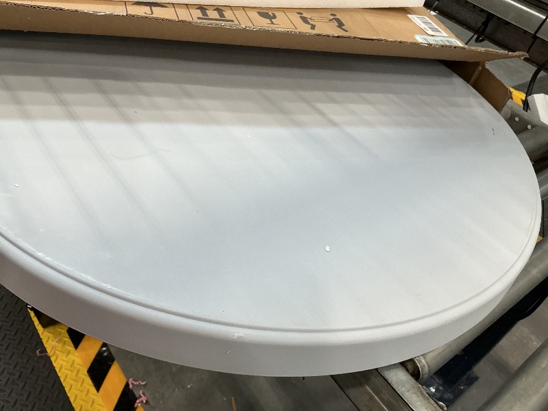 Photo 1 of Pureegg Round Cocktail Table - High Top Bar Table (28" Diameter x 43.3" Height) with X-Shaped Support Frame, Foldable & Portable for Parties, Weddings, Events & Home Use, White - 1PCS