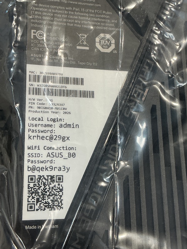 Photo 1 of ASUS ROG Strix GS-BE12000 WiFi 7 Gaming Router - Tri-Band, 12Gbps, Mesh