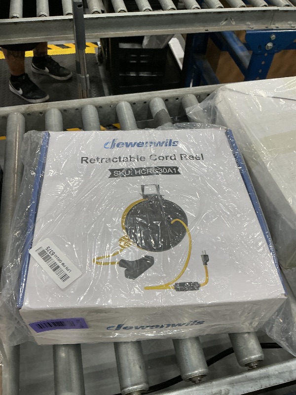 Photo 1 of DEWENWILS Retractable Extension Cord Reel, Metal Reel with 30FT Power Cord