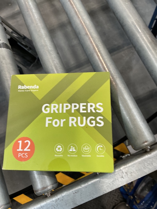 Photo 1 of Rabenda Rug Gripper Tape, Black, 12 Pcs