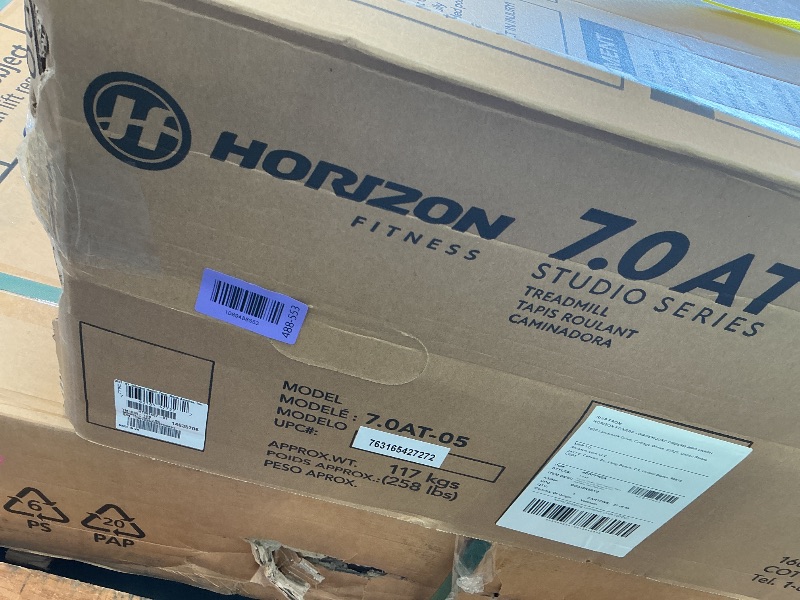View 4 of Horizon Fitness 7.0AT Treadmill, Black, Heavy Duty, LCD Display, Built-in Speakers, Heart Rate Monitor, USB Charging Port, WheeledHTM1457-01