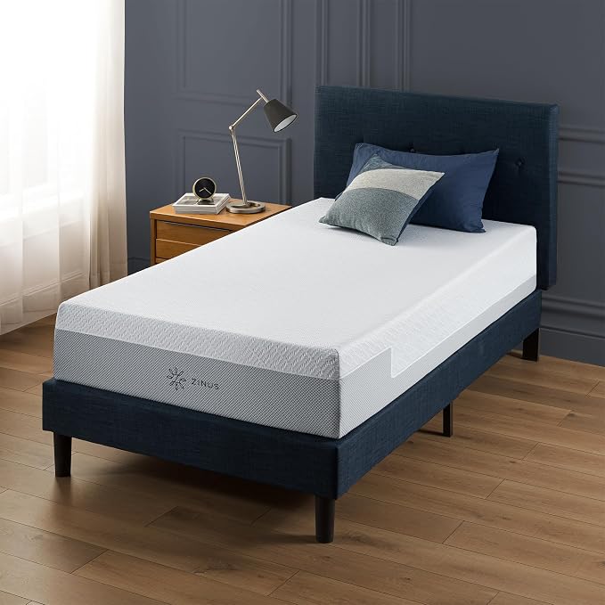Photo 1 of Zinus 12 Inch Twin Quadcool Memory Foam Mattress, Medium Feel
Cool to Touch Soft Knit Cover, Cooling Gel Infusion, Targeted Pressure Relief, CertiPUR-US & OEKO-TEX Certified Materials