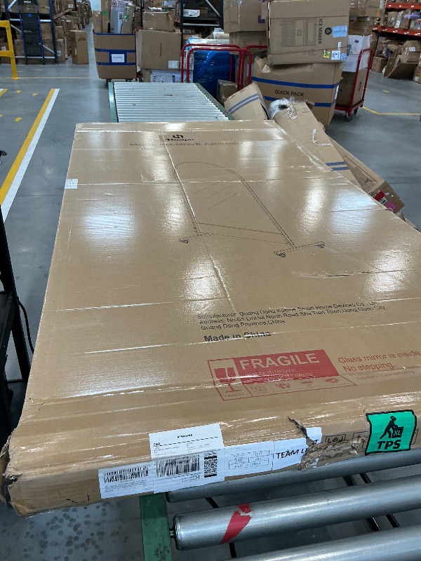 Photo 1 of Hasipu 79" x 40" Arched Full Length Mirror on Wheels