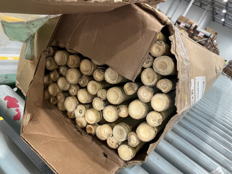 Photo 1 of FOREVER BAMBOO Natural Bamboo Fencing Decorative Rolled Fence Panel 0.75 in D x 6 ft H x 8 ft L