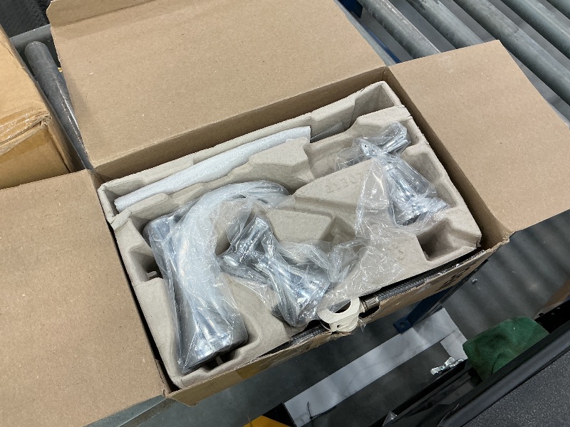 Photo 1 of Moen Wynford Chrome Two-Handle Widespread High-Arc Bathroom Faucet with Cross Handles, Valve Included, TV4524