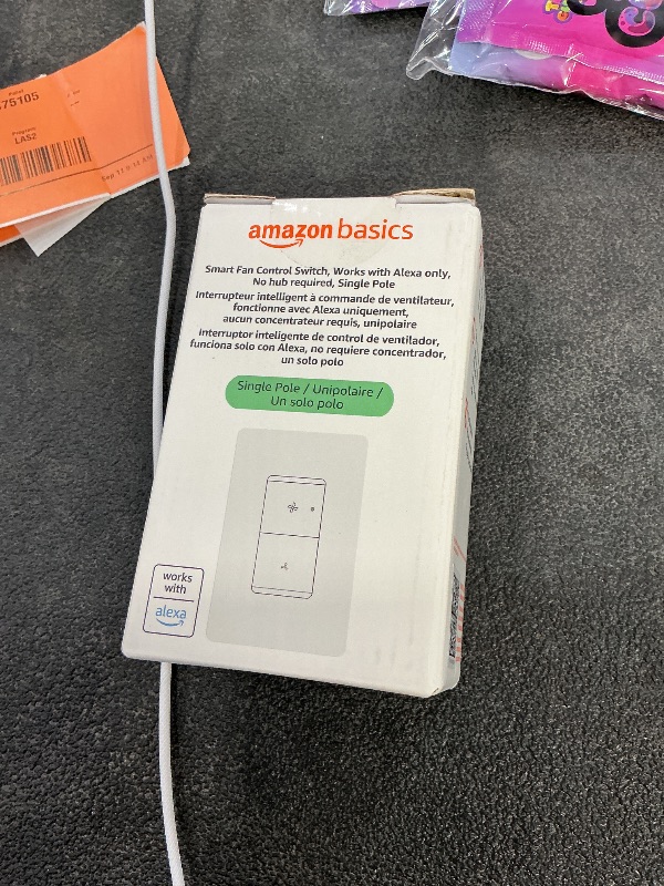 Photo 1 of Amazon Basics Smart Ceiling Fan Control Switch, White