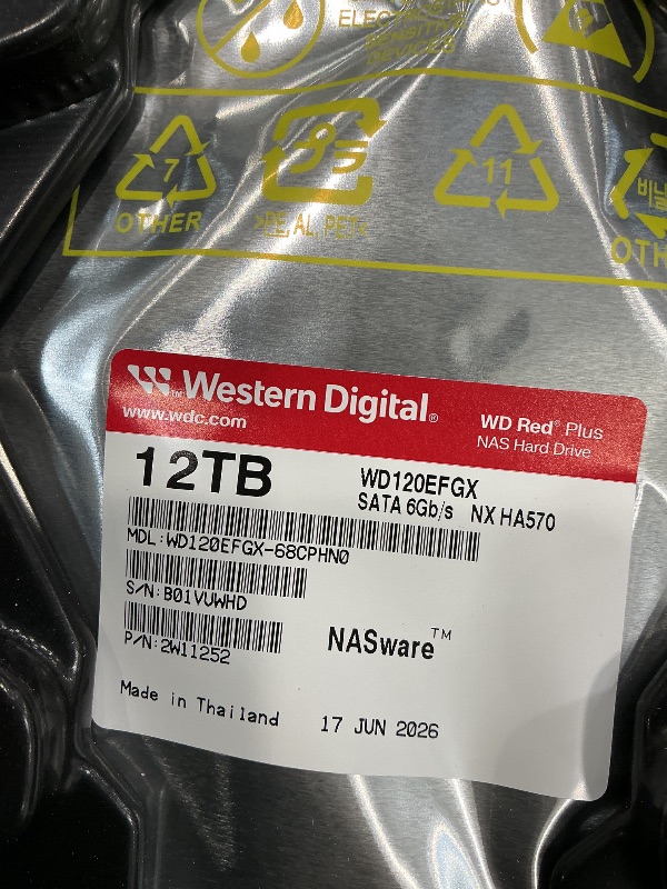 Photo 1 of Western Digital 12TB WD Red Plus NAS Internal Hard Drive