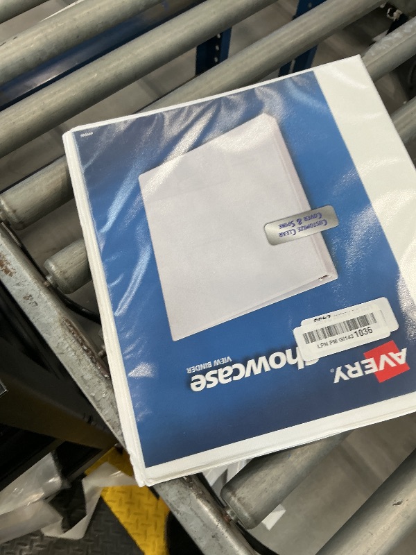 Photo 1 of Avery Showcase 3 Ring Binder, 1.5" Slant Rings, 1 White Binder