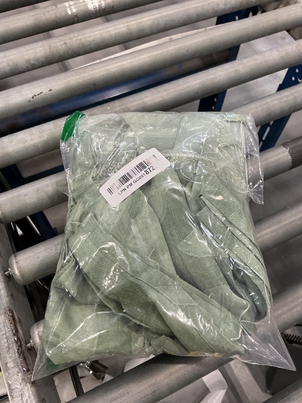 Photo 1 of OVZME Sage Green Sheer Curtains - 2 Panels, 42x96 Inch