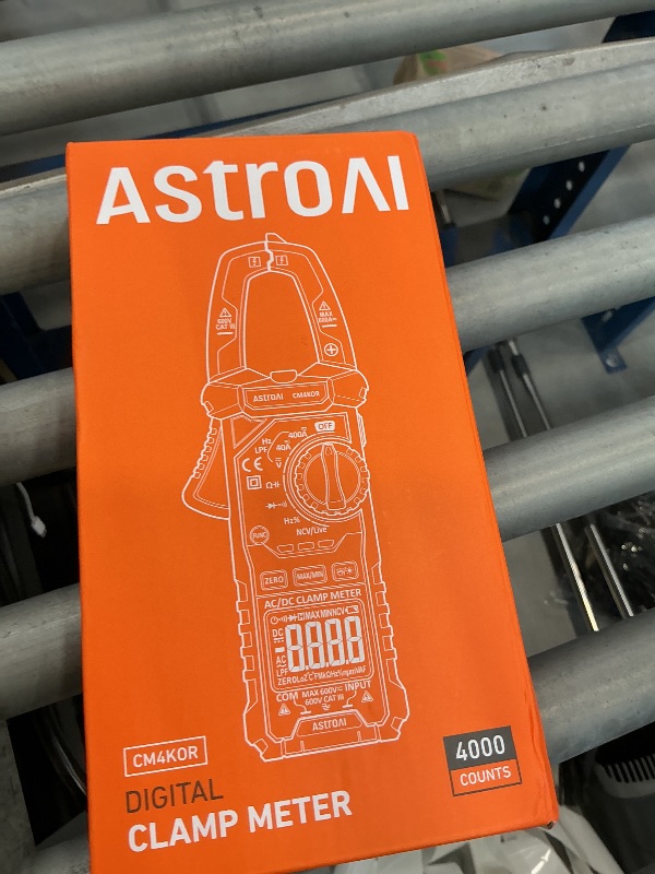 Photo 1 of AstroAI Digital Clamp Meter Multimeter 4000 Counts Auto-ranging Amp Tester Measuring AC/DC Voltage & Current, Resistance, Capacitance, Frequency, Continuity, Live Wire Test, NCV Detection, Blue