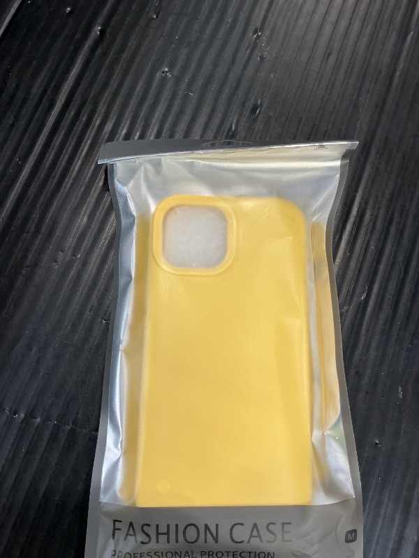 Photo 1 of DOMAVER for iPhone 15 Case 6.1" Liquid Silicone - Yellow