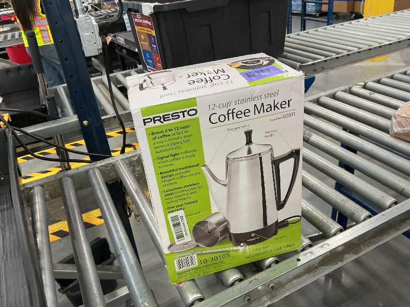 View 2 of Presto 12 Cup Stainless Steel Coffee Maker, Chrome