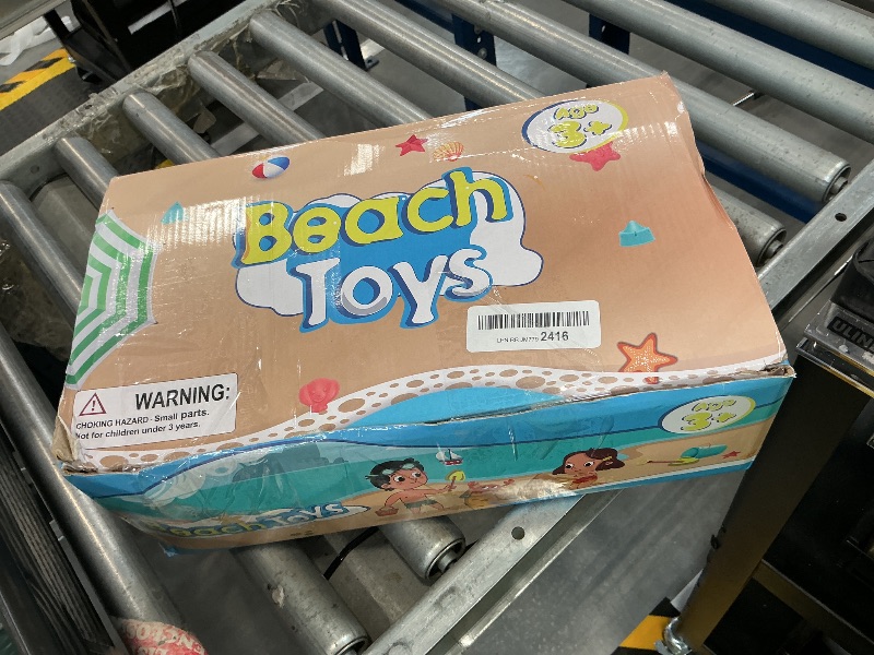 View 2 of FHOZGECY Beach Toy Set with 2 Trucks, Collapsible Buckets, Molds for Kids 3-12
