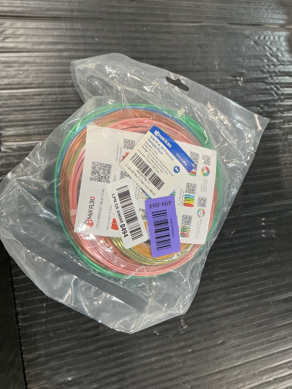 Photo 1 of MIKA3D Silk PLA Filament Sample Pack, 25 Colors, 100m Total