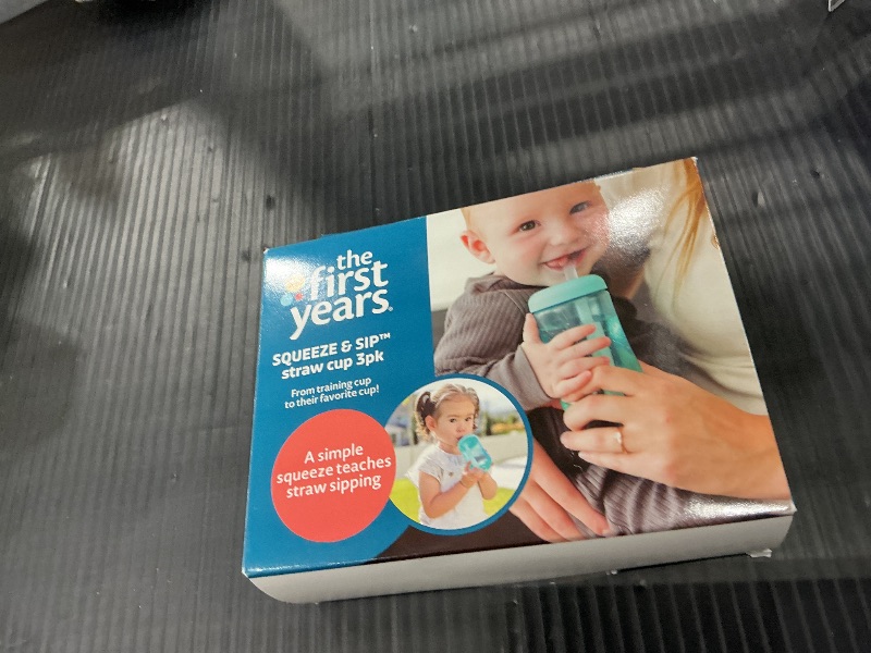 Photo 1 of The First Years Squeeze & Sip Straw Cups - 7 Oz - 3 Count