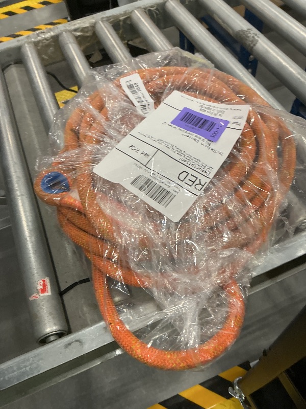 Photo 1 of Fall Protection Safety Rope 25ft Heavy Duty Vertical Roofing Grab Snap Hook Shock Absorber Fall Protection Line Kit Restraint System Roofing Safety Equipment(25FT)