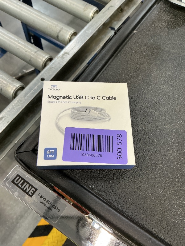 Photo 1 of TECBUDD 240W Magnetic USB C Cable - 6ft, White
