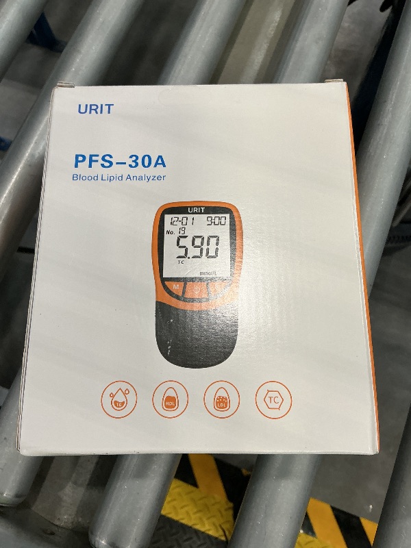 Photo 1 of Official Blood Total Cholesterol Test Kit, 5 in 1 Triglycerides Test Kit Professional Grade Quick Blood Lipid Analysis Meter with 10 Cholesterol Test Strips for Home use
