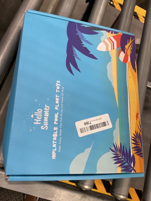 Photo 1 of Brmoka Inflatable Pool Noodles (2-Pack, Tropical/Plants)