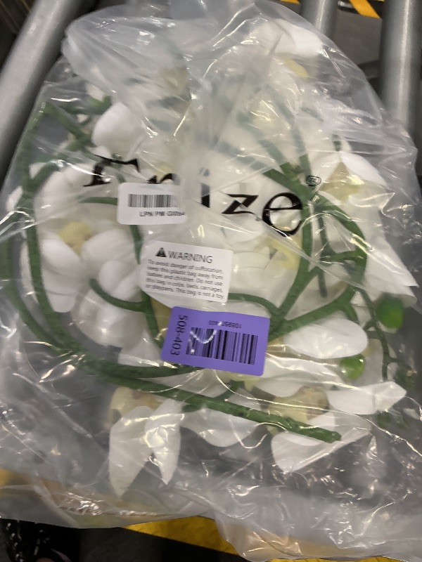 Photo 1 of Fnize Artificial Orchid Stems - White, 38 Inch Latex