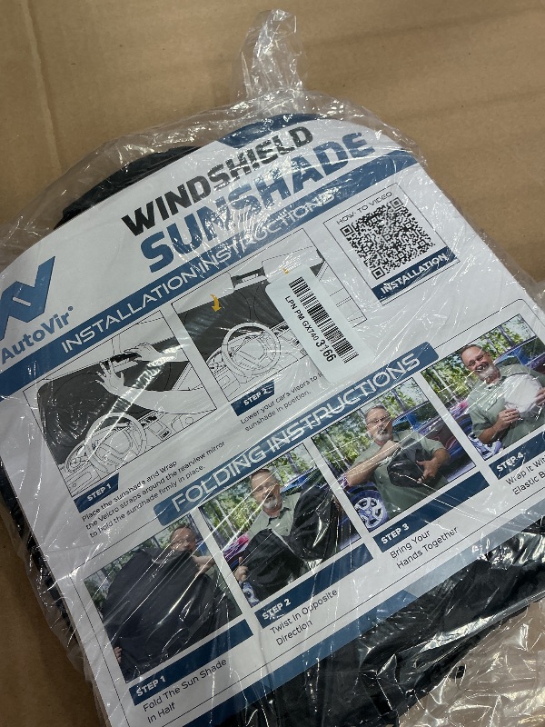 Photo 1 of Autovir Windshield Sun Shade - Blue, Foldable