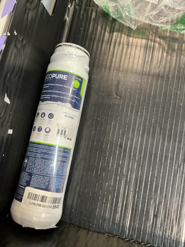 Photo 1 of EcoPure ECOROM Reverse Osmosis Membrane Replacement – Fits ECOP30 & Select Kenmore & Brita RO Systems – NSF-Certified Stage 2 Filter – Reduces TDS, Lead, Chlorine & More – 1–3 Year Life – Easy Changes