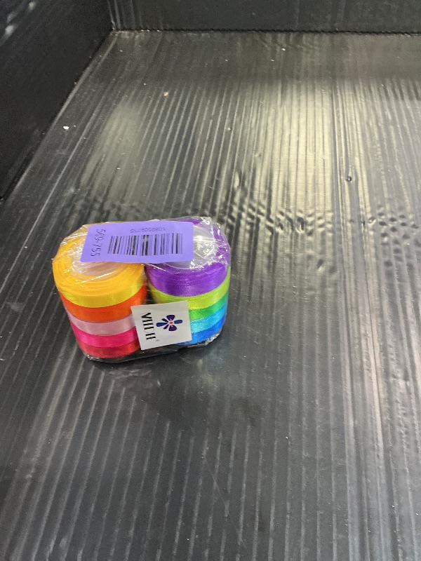 Photo 1 of MEEDEE 3/8 Inch Satin Ribbon Set – 10 Rolls Rainbow Satin Ribbon