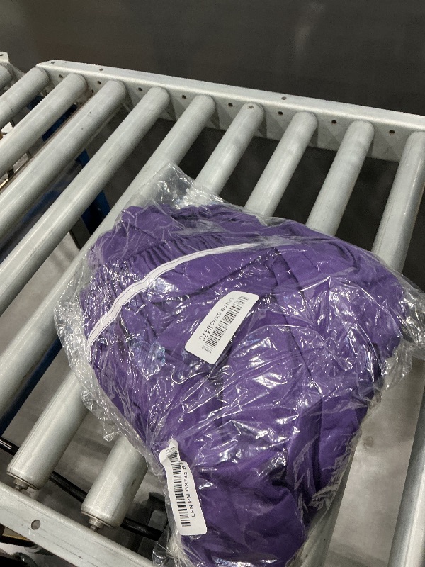 Photo 1 of CGK Unlimited Ruffled Bed Skirt - King Size, 15" Drop, Purple