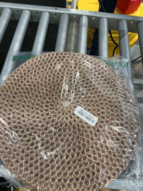 View 2 of Gandeer 6-Piece Round Jute Placemats, 15-Inch
